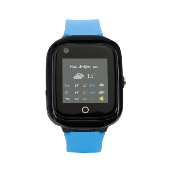 Connect NEO GPS telefoonhorloge voor kinderen one2track weerfunctie blauw